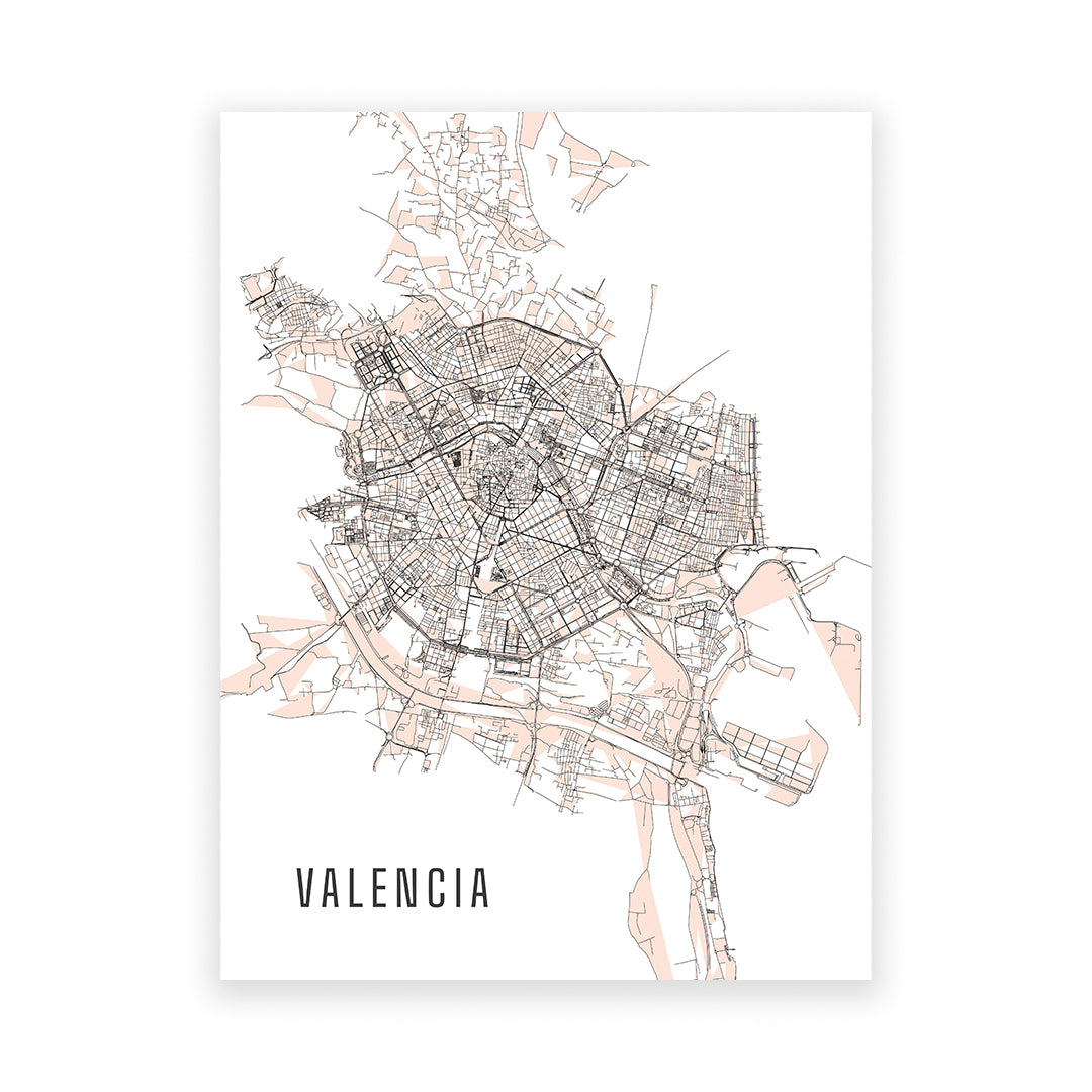 Mapa de Valencia.