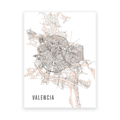 Mapa de Valencia.