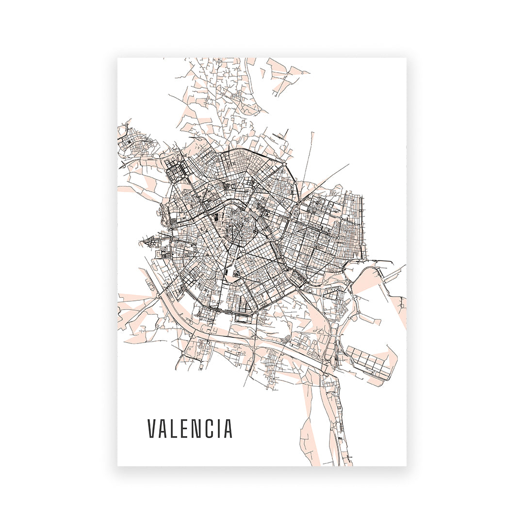 Mapa de Valencia.